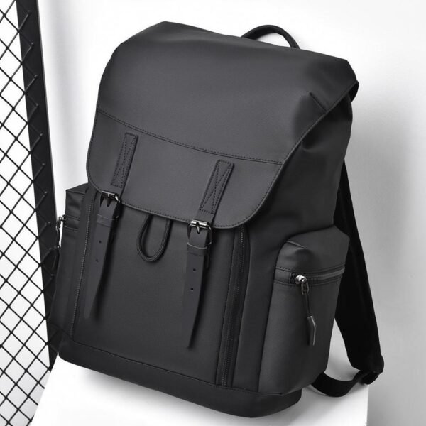 Black Leather Backpack
