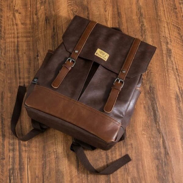 Three Box Vegan Leather Backpack