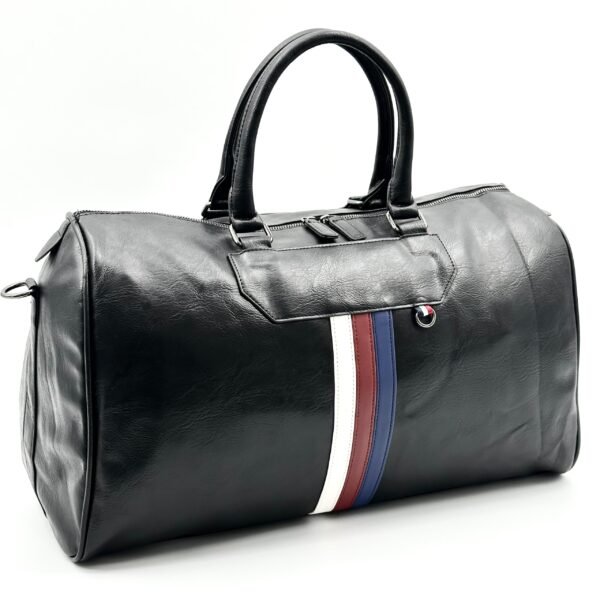 Black Leather Duffle Bag