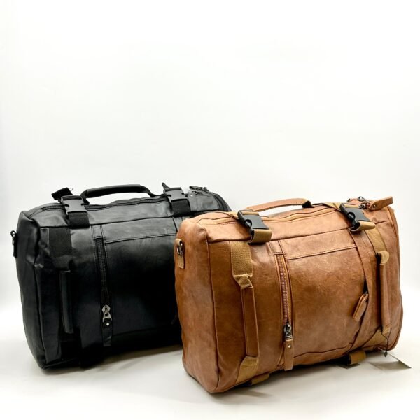 Black and Brown Leather Duffle Bags